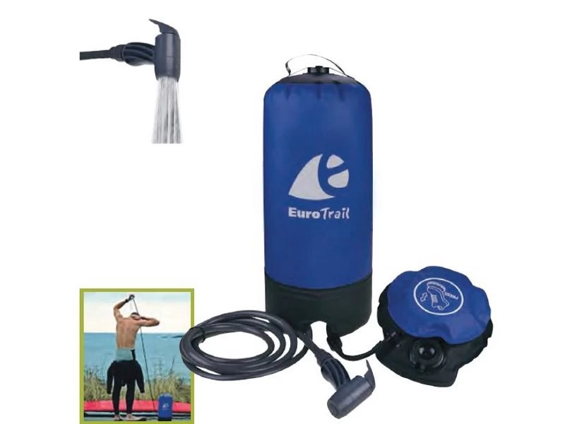 Eurotrail Camping Douche Met Voetpomp 11 Liter 1 Eurotrail Camping Douche Met Voetpomp 11 Liter