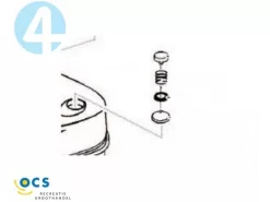 Thetford Beluchtingsknop + Veer Wit 07524