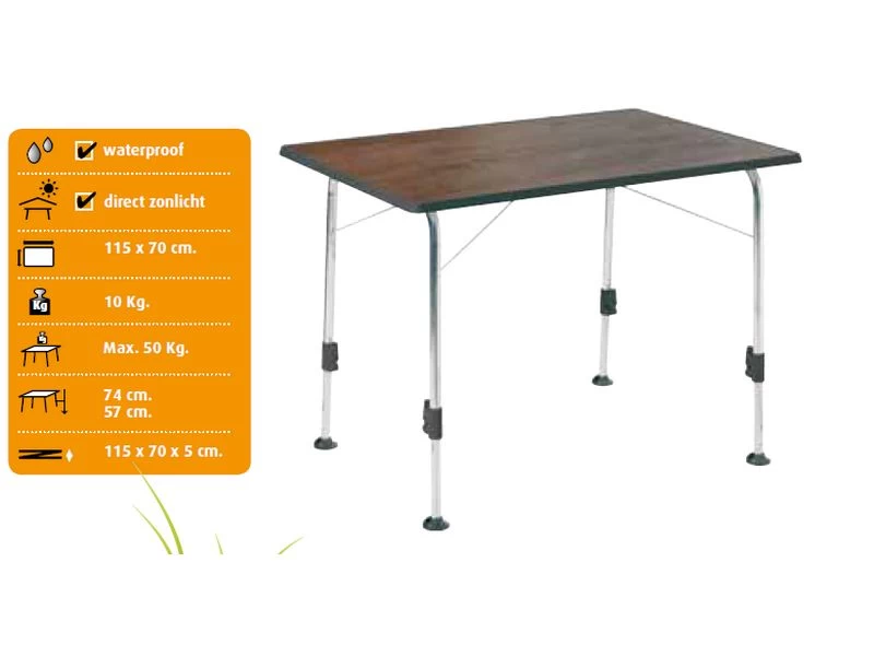 Dukdalf Kampeertafel Stabilic 3 Houtnerf 2 Dukdalf Kampeertafel Stabilic 3 Houtnerf - Image 2