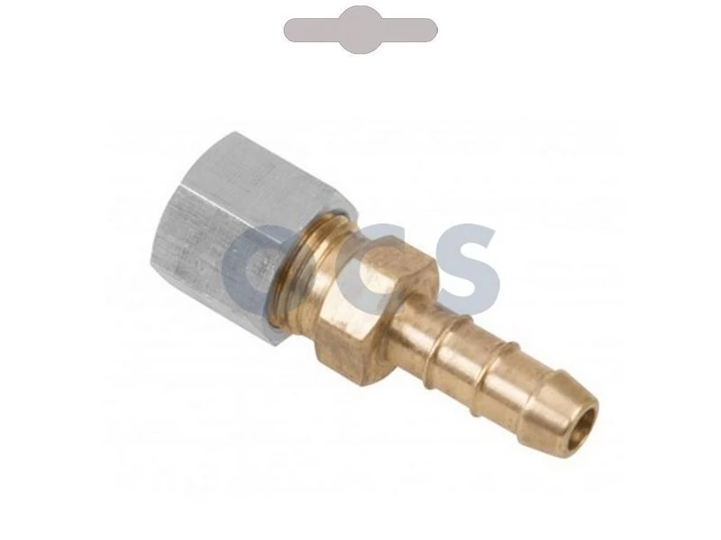 GOK Knelkoppeling 8mm + Slangpilaar Koper 1 GOK Knelkoppeling 8mm + Slangpilaar Koper