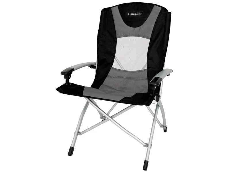 Eurotrail Vouwstoel Lyon Alu Zwart-Grijs 1 Eurotrail Vouwstoel Lyon Alu Zwart-Grijs