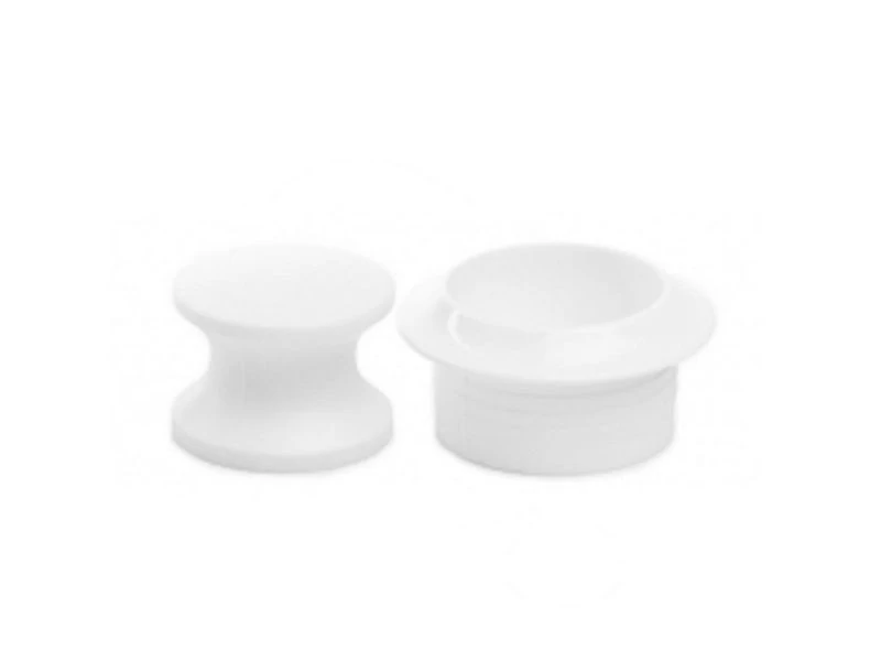 Fjord Outdoor Knop+ring Wit Pushlock à 2 St. 1 Fjord Outdoor Knop+ring Wit Pushlock à 2 St.