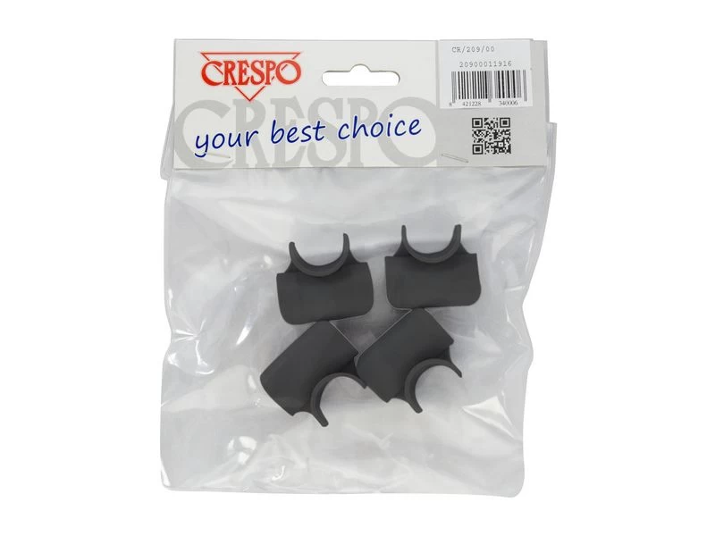 Crespo Clips Voetensteun Kunststof 4 Stuks Antraciet 2 Crespo Clips Voetensteun Kunststof 4 Stuks Antraciet - Afbeelding 2