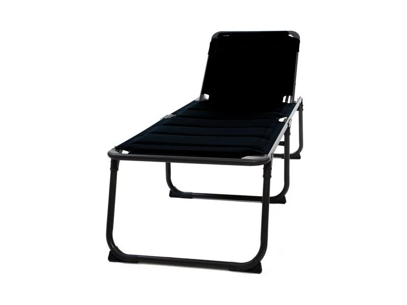 Travellife Barletta Kampeer- Tuinligbed Relax Zwart 1 Travellife Barletta Kampeer- Tuinligbed Relax Zwart