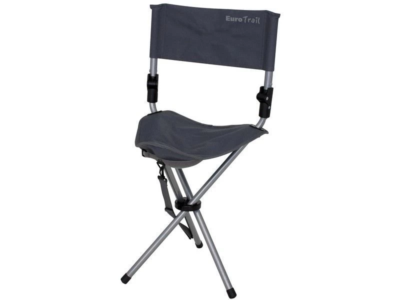 Eurotrail Vouwkrukje+Rugleuning Escabeau Staal Grijs 1 Eurotrail Vouwkrukje+Rugleuning Escabeau Staal Grijs