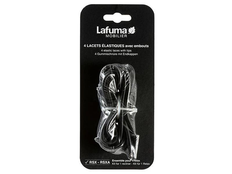 Lafuma Elastiek Relaxstoel Zwart 1 Lafuma Elastiek Relaxstoel Zwart